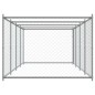 vidaXL Jaula de perros con puerta acero galvanizado gris 8x2x1,5 m vidaXL Jaula de perros con puerta acero galvanizado gris 8x2x1,5 m