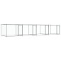 vidaXL Jaula de perros con puertas acero galvanizado gris 8x2x1,5 m