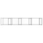 vidaXL Jaula de perros con puertas acero galvanizado gris 8x2x1,5 m