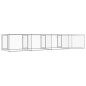 vidaXL Jaula de perros con puertas acero galvanizado gris 8x2x1,5 m
