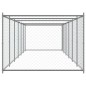 vidaXL Jaula de perros con puerta acero galvanizado gris 12x2x1,5 m vidaXL Jaula de perros con puerta acero galvanizado gris 12x2x1,5 m