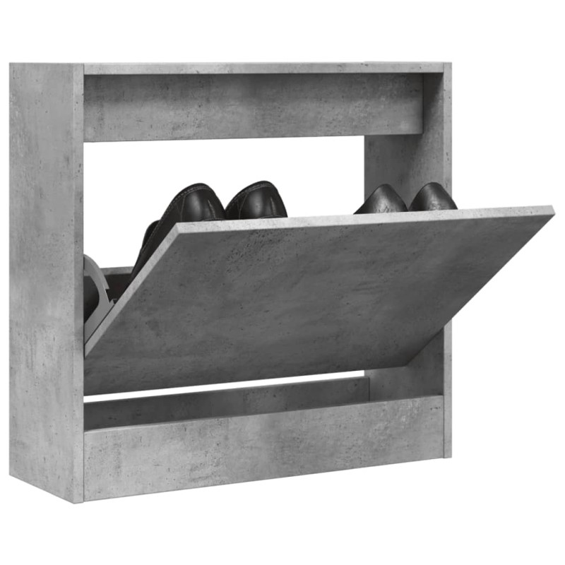 vidaXL Zapatero de madera de ingeniería gris hormigón 60x21x57 cm vidaXL Zapatero de madera de ingeniería gris hormigón 60x21x57 cm