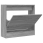 vidaXL Zapatero de madera de ingeniería gris Sonoma 60x21x57 cm
