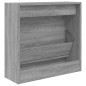 vidaXL Zapatero de madera de ingeniería gris Sonoma 60x21x57 cm
