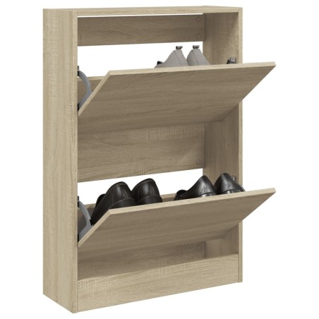 vidaXL Zapatero de madera de ingeniería roble Sonoma 60x21x87,5 cm