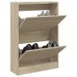 vidaXL Zapatero de madera de ingeniería roble Sonoma 60x21x87,5 cm vidaXL Zapatero de madera de ingeniería roble Sonoma 60x21x87,5 cm