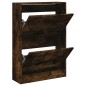vidaXL Zapatero de madera de ingeniería roble ahumado 60x21x87,5 cm vidaXL Zapatero de madera de ingeniería roble ahumado 60x21x87,5 cm