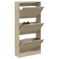 vidaXL Zapatero de madera de ingeniería roble Sonoma 60x21x125,5 cm vidaXL Zapatero de madera de ingeniería roble Sonoma 60x21x125,5 cm