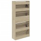 vidaXL Zapatero de madera de ingeniería roble Sonoma 60x21x125,5 cm vidaXL Zapatero de madera de ingeniería roble Sonoma 60x21x125,5 cm