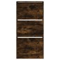 vidaXL Zapatero de madera de ingeniería roble ahumado 60x21x125,5 cm