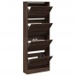 vidaXL Zapatero de madera de ingeniería marrón roble 60x21x163,5 cm vidaXL Zapatero de madera de ingeniería marrón roble 60x21x163,5 cm