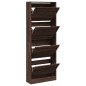 vidaXL Zapatero de madera de ingeniería marrón roble 60x21x163,5 cm vidaXL Zapatero de madera de ingeniería marrón roble 60x21x163,5 cm