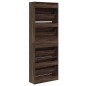 vidaXL Zapatero de madera de ingeniería marrón roble 60x21x163,5 cm vidaXL Zapatero de madera de ingeniería marrón roble 60x21x163,5 cm