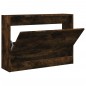 vidaXL Zapatero de madera de ingeniería roble ahumado 80x21x57 cm vidaXL Zapatero de madera de ingeniería roble ahumado 80x21x57 cm