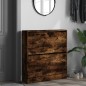 vidaXL Zapatero de madera de ingeniería roble ahumado 80x21x87,5 cm vidaXL Zapatero de madera de ingeniería roble ahumado 80x21x87,5 cm
