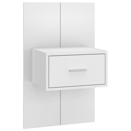 vidaXL Mesita de noche de pared blanca