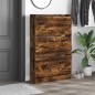 vidaXL Zapatero de madera de ingeniería roble ahumado 80x21x125,5 cm vidaXL Zapatero de madera de ingeniería roble ahumado 80x21x125,5 cm