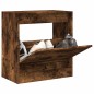 vidaXL Zapatero de madera de ingeniería roble ahumado 60x34x63,5 cm