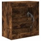 vidaXL Zapatero de madera de ingeniería roble ahumado 60x34x63,5 cm