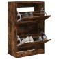 vidaXL Zapatero de madera de ingeniería roble ahumado 60x34x96,5 cm vidaXL Zapatero de madera de ingeniería roble ahumado 60x34x96,5 cm