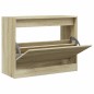 vidaXL Zapatero de madera de ingeniería roble Sonoma 80x34x63 cm vidaXL Zapatero de madera de ingeniería roble Sonoma 80x34x63 cm