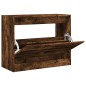 vidaXL Zapatero de madera de ingeniería roble ahumado 80x34x63 cm vidaXL Zapatero de madera de ingeniería roble ahumado 80x34x63 cm