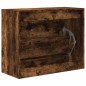 vidaXL Zapatero de madera de ingeniería roble ahumado 80x34x63 cm vidaXL Zapatero de madera de ingeniería roble ahumado 80x34x63 cm