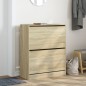 vidaXL Zapatero de madera de ingeniería roble Sonoma 80x34x96,5 cm