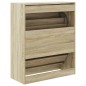 vidaXL Zapatero de madera de ingeniería roble Sonoma 80x34x96,5 cm