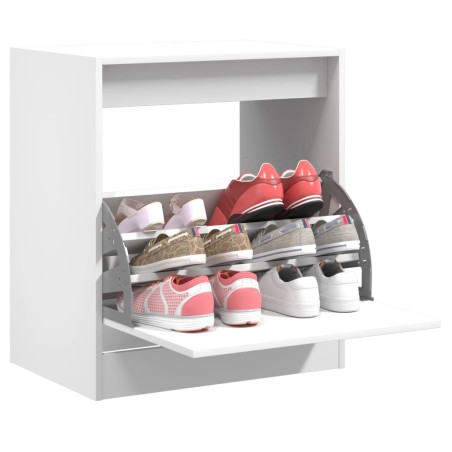 vidaXL Zapatero de madera de ingeniería blanco 60x42x69 cm