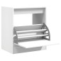 vidaXL Zapatero de madera de ingeniería blanco 60x42x69 cm vidaXL Zapatero de madera de ingeniería blanco 60x42x69 cm