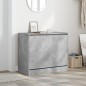 vidaXL Zapatero madera de ingeniería gris hormigón 80x42x69 cm