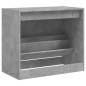 vidaXL Zapatero madera de ingeniería gris hormigón 80x42x69 cm