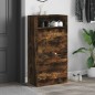 vidaXL Zapatero de madera de ingeniería roble ahumado 60x34x116 cm vidaXL Zapatero de madera de ingeniería roble ahumado 60x34x116 cm