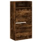 vidaXL Zapatero de madera de ingeniería roble ahumado 60x34x116 cm vidaXL Zapatero de madera de ingeniería roble ahumado 60x34x116 cm