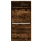vidaXL Zapatero de madera de ingeniería roble ahumado 60x34x116 cm vidaXL Zapatero de madera de ingeniería roble ahumado 60x34x116 cm