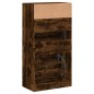 vidaXL Zapatero de madera de ingeniería roble ahumado 60x34x116 cm vidaXL Zapatero de madera de ingeniería roble ahumado 60x34x116 cm