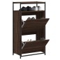 vidaXL Zapatero de madera de ingeniería marrón roble 60x34x112 cm vidaXL Zapatero de madera de ingeniería marrón roble 60x34x112 cm