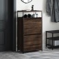 vidaXL Zapatero de madera de ingeniería marrón roble 60x34x112 cm vidaXL Zapatero de madera de ingeniería marrón roble 60x34x112 cm