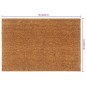 vidaXL Felpudo de fibra de coco natural 60x90 cm vidaXL Felpudo de fibra de coco natural 60x90 cm
