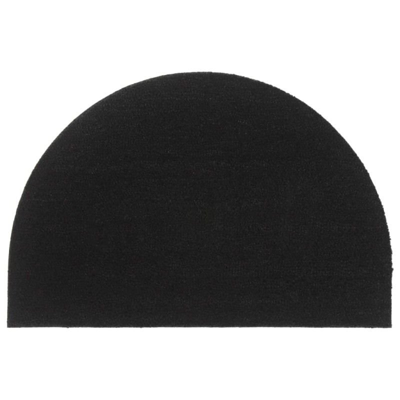 vidaXL Felpudo semicircular de fibra de coco negro 60x90 cm vidaXL Felpudo semicircular de fibra de coco negro 60x90 cm