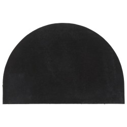vidaXL Felpudo semicircular de fibra de coco negro 60x90 cm