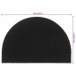 vidaXL Felpudo semicircular de fibra de coco negro 60x90 cm vidaXL Felpudo semicircular de fibra de coco negro 60x90 cm