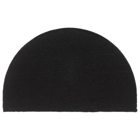vidaXL Felpudo semicircular de fibra de coco negro 50x80 cm
