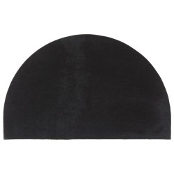 vidaXL Felpudo semicircular de fibra de coco negro 50x80 cm
