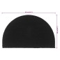vidaXL Felpudo semicircular de fibra de coco negro 50x80 cm vidaXL Felpudo semicircular de fibra de coco negro 50x80 cm