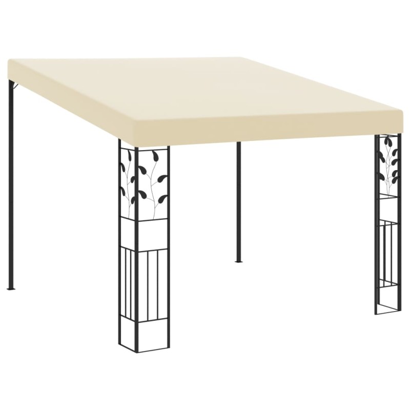 vidaXL Cenador con montaje en la pared crema 3x3x2,5 m