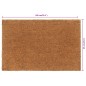 vidaXL Felpudo de fibra de coco natural 65x100 cm vidaXL Felpudo de fibra de coco natural 65x100 cm