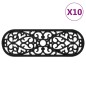 vidaXL Alfombrillas de escalera de goma 10 uds goma 25x75 cm vidaXL Alfombrillas de escalera de goma 10 uds goma 25x75 cm