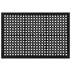 vidaXL Felpudo rectangular de goma 45x75 cm